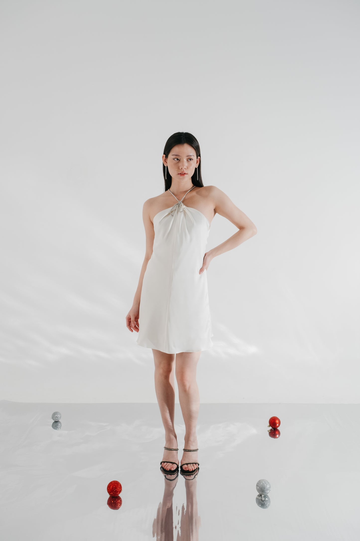 Bijou Dress | White / Black