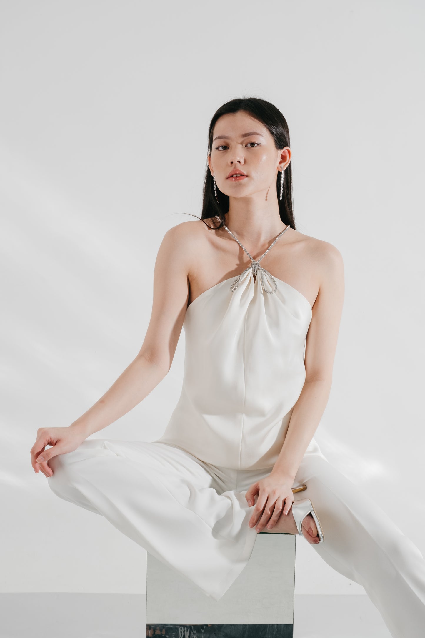 Bijou Top | White / Black