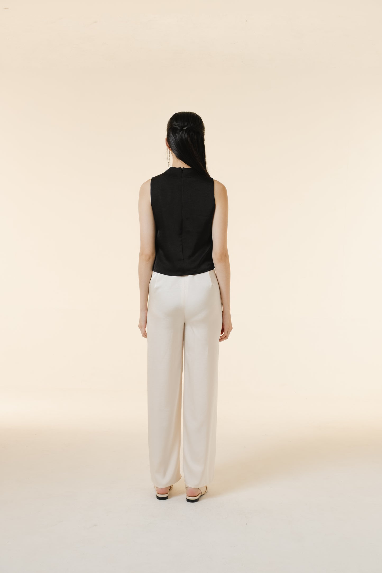 Yue Top/Pants/Set | Black & Champagne