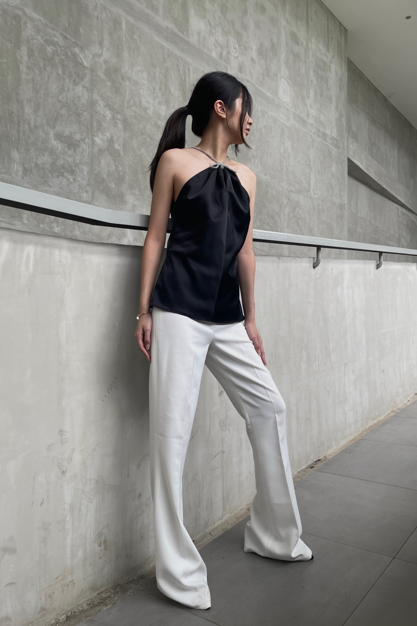 Bijou Top | White / Black