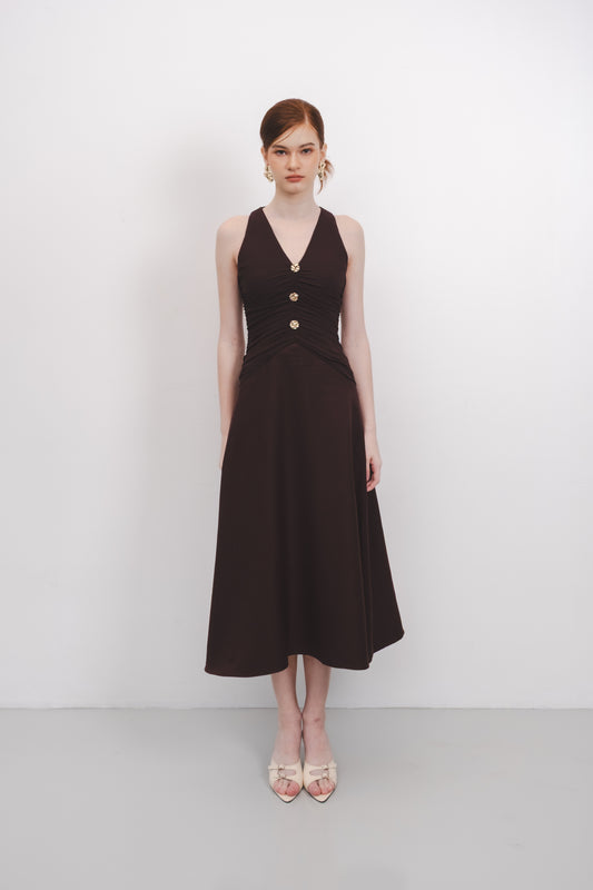 Solene Dress | Brown