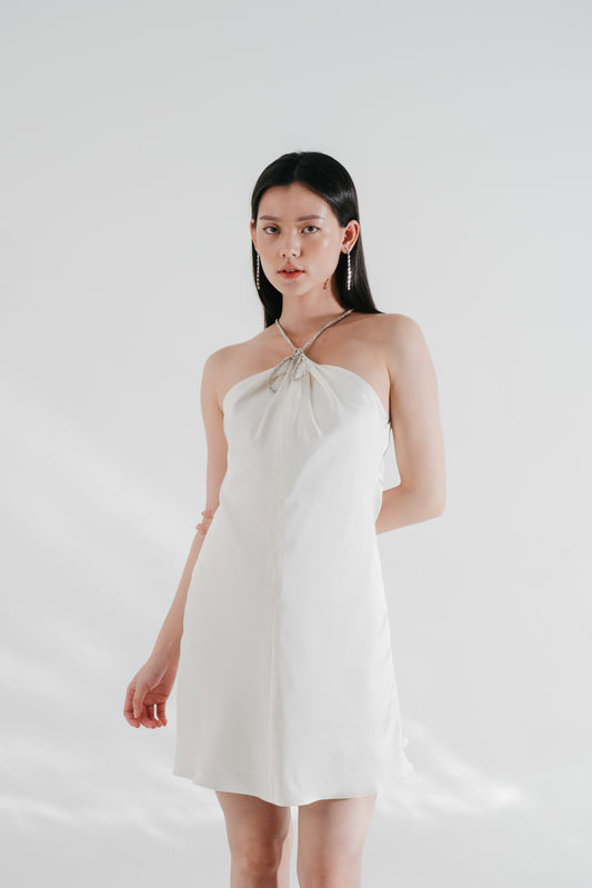 Bijou Dress | White / Black