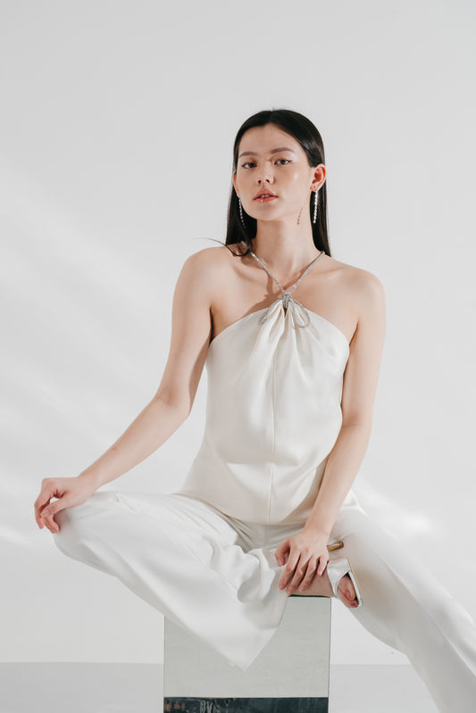 Bijou Top | White / Black