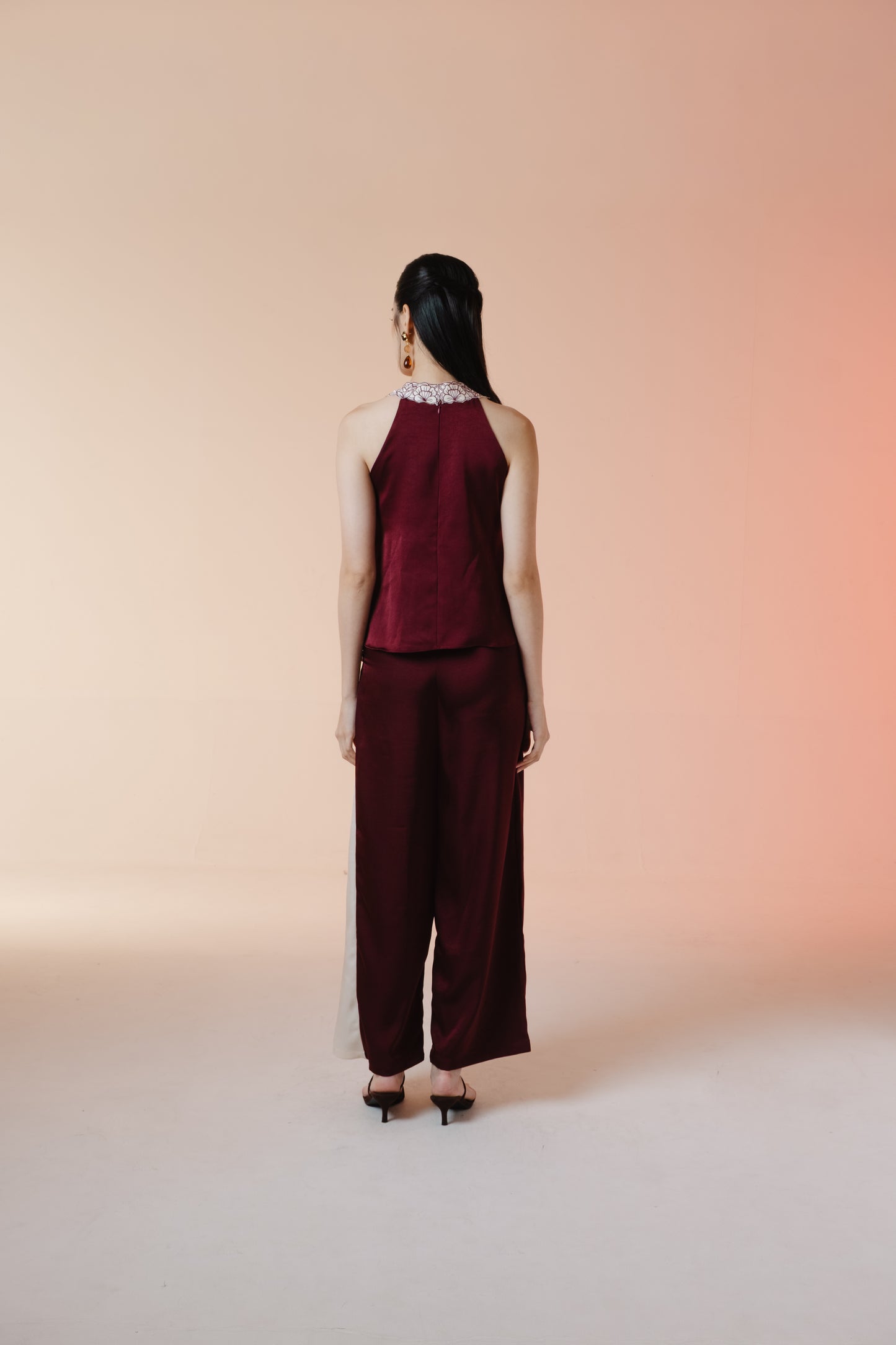 Mabel Top/Pants/Set | Maroon