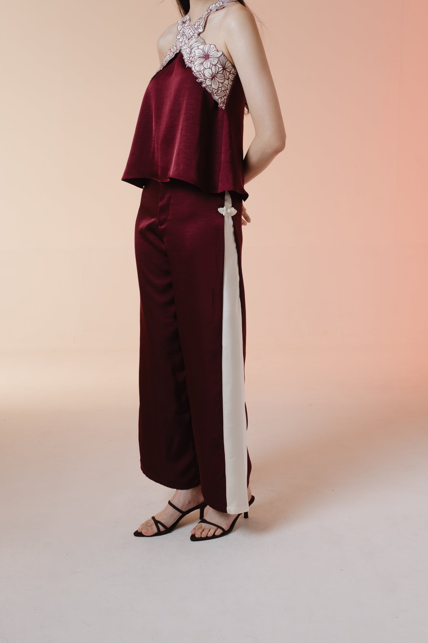 Mabel Top/Pants/Set | Maroon