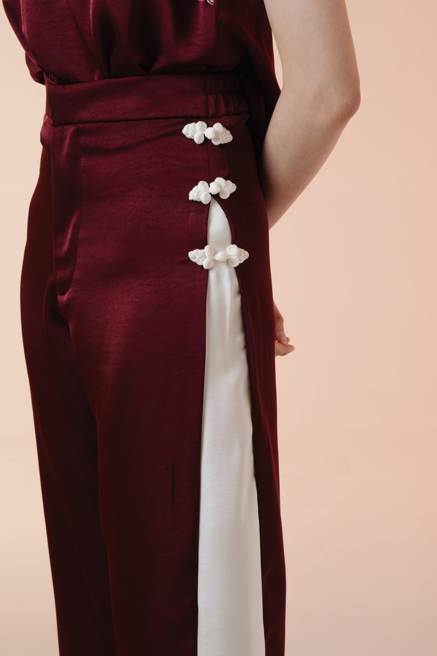 Mabel Top/Pants/Set | Maroon